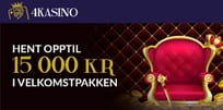4Kasino - Konge velkomsttilbud for nye spillere