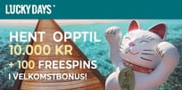 Velkomstpakke på hele 10 000 kr!