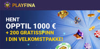 Velkomstpakke på €1000 venter deg!