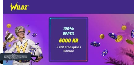 Wildz 100% opptil 5000 kr